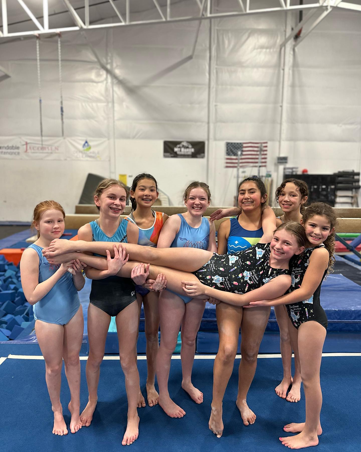 Gymnasts training at Gym Star Sports Center